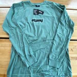 Stussy Sage Pigment Dyed long sleeve